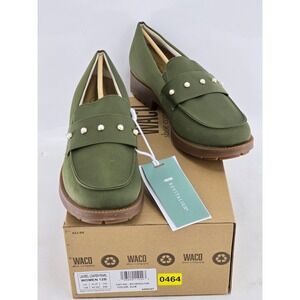 Revitalign Laurel Loafer Pearl Women 12B Olive Green Textile - NEW